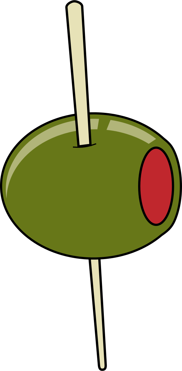 Green Olive On A Toothpick Clipart by johnny_automatic : Food ...