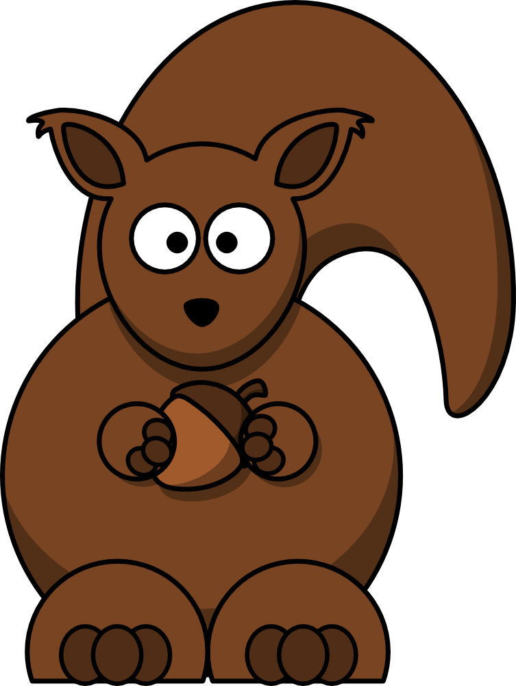 OnlineLabels Clip Art - Cartoon Squirrel