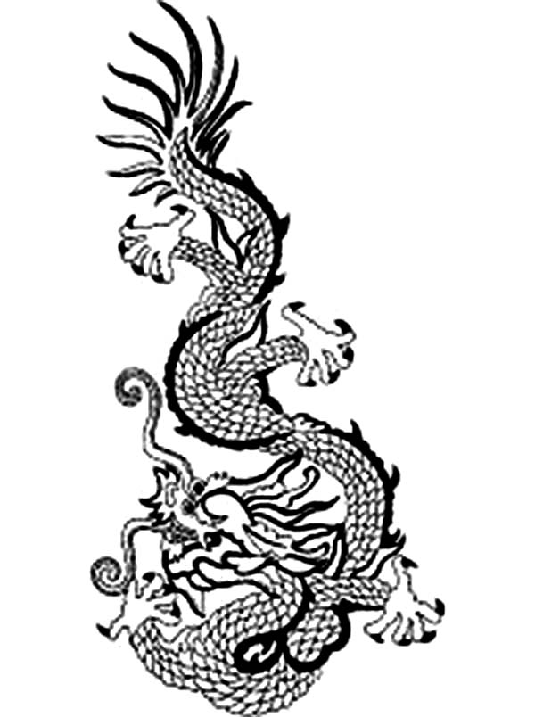 Dragon, a Popular Symbol of Ancient China Emperor Coloring Page ...
