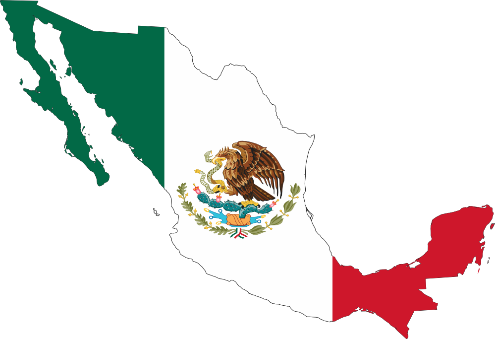 Clip Art: mexico flag map SVG