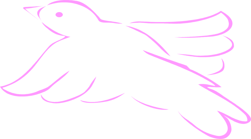 Free Stock Photos | Illustration of a pink flying bird outline ...