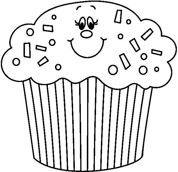 Cupcake Clipart Black And White | Clipart Panda - Free Clipart Images