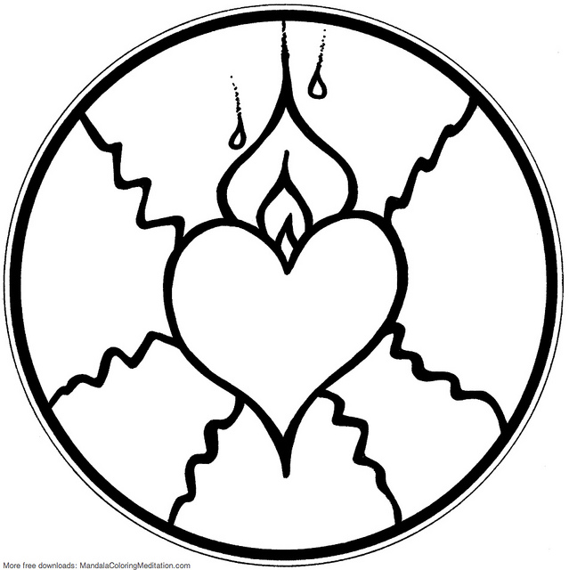 2 hearts Colouring Pages