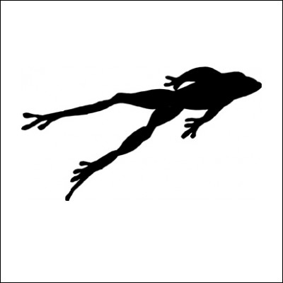 Bumper Sticker with frog, silhouette, jumping, leaping, amphibian ...