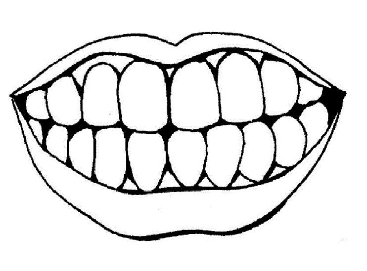 Coloring Pages of Lips and Teeth | Free Coloring Pages