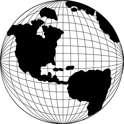 Globe Map Clipart Black And White | Clipart Panda - Free Clipart ...