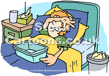 ill in bed cartoon | Stock Cartoons Pictures Illustrations