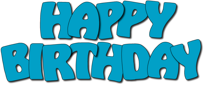 Happy Birthday title in blue | Clipart Panda - Free Clipart Images