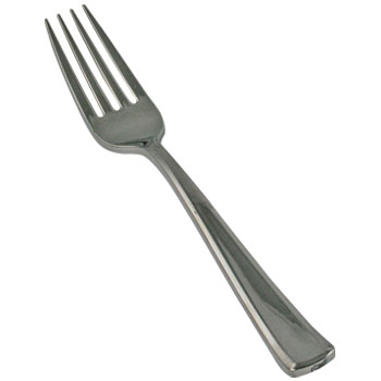 Silver Plastic forks