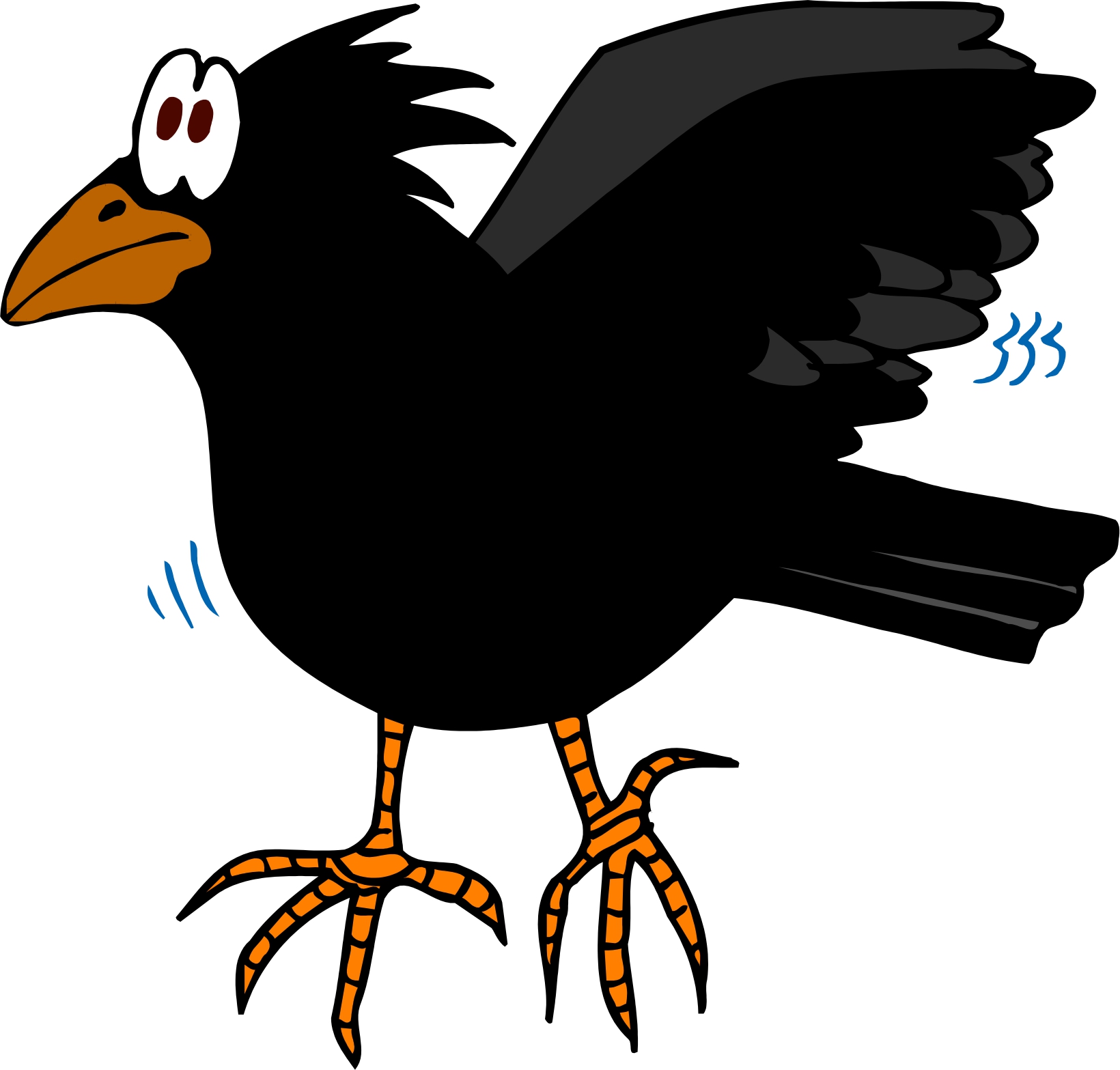 Images For > Flying Crow Clipart