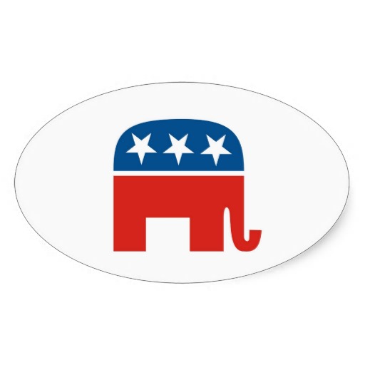 Republican party elephant mascot CUSTOMIZE Sticker | Zazzle