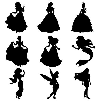 Popular items for princess silhouette on Etsy