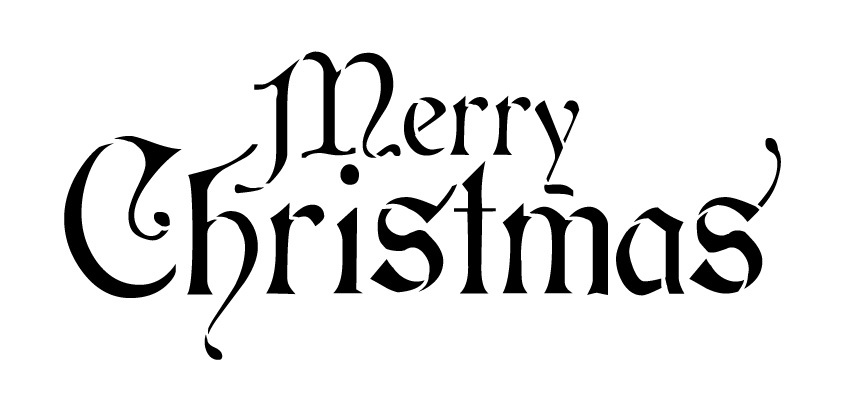 Merry Christmas Word Stencilgallery For Merry Christmas Word Art ...