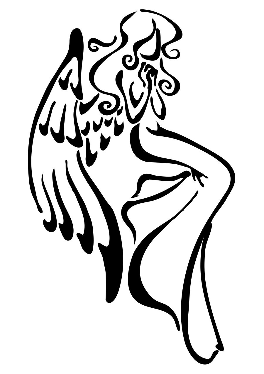 Tattoo's For > Simple Angel Outline Tattoos