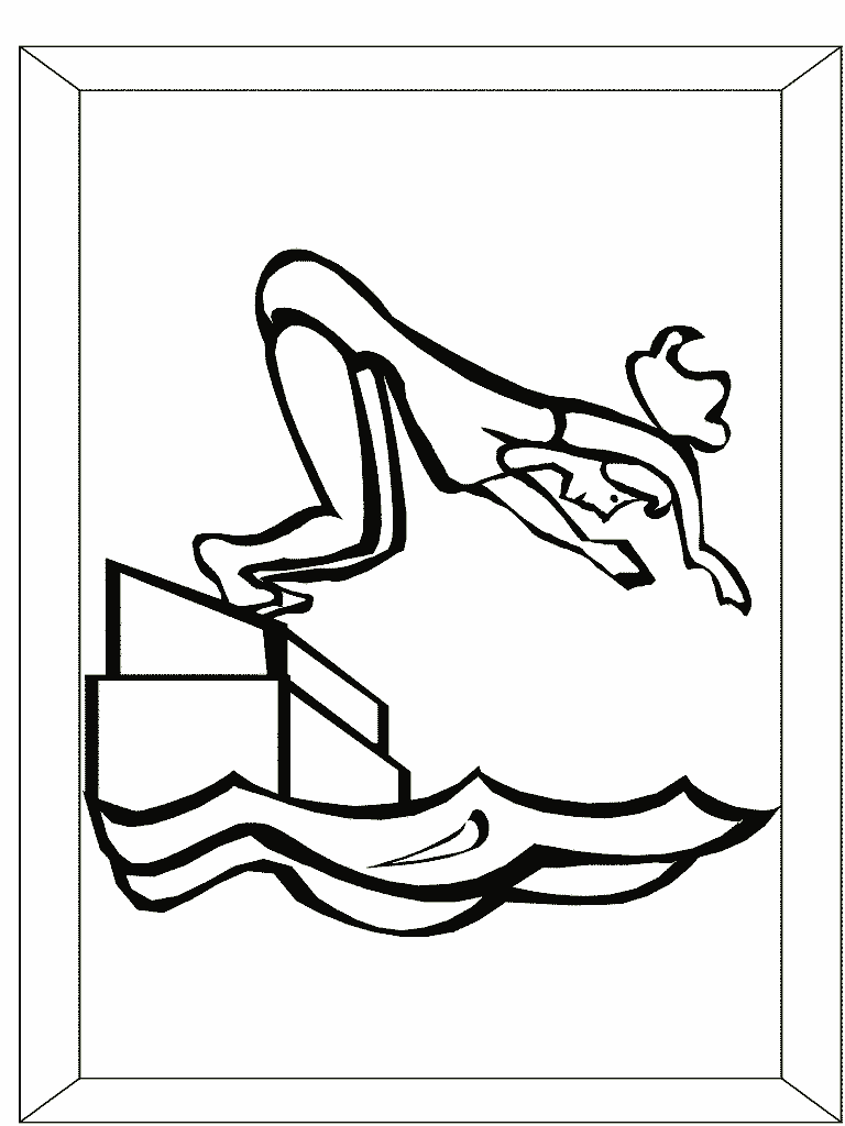 the swim meet Colouring Pages