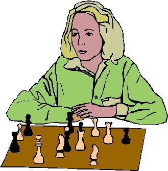 Clip Art - Clip art playing chess 970096