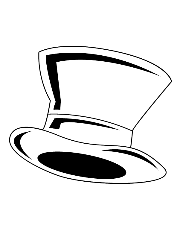 magic tophat coloring pages - photo #10