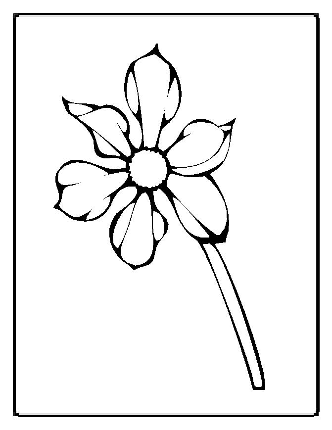 9 PETAL FLOWER Colouring Pages
