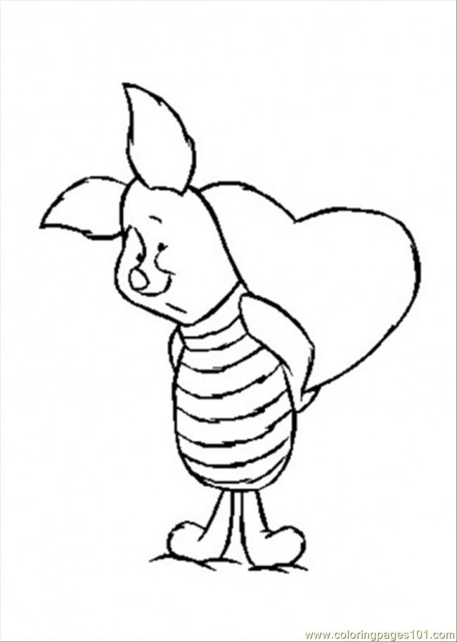 Coloring Pages Shy Face Of Piglet (Cartoons > Winnie The Pooh ...