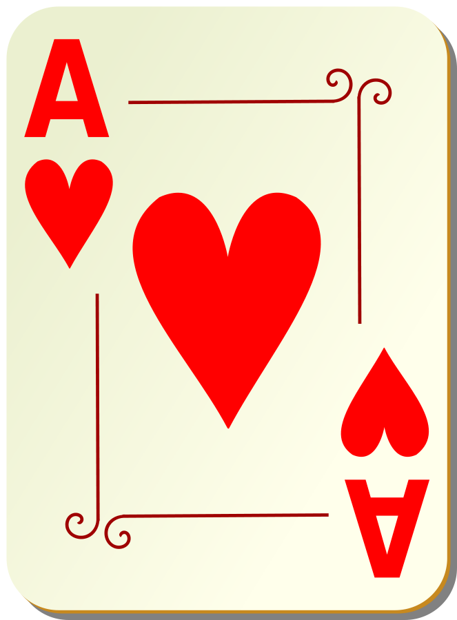 Ornamental deck: Ace of hearts Clipart, vector clip art online ...