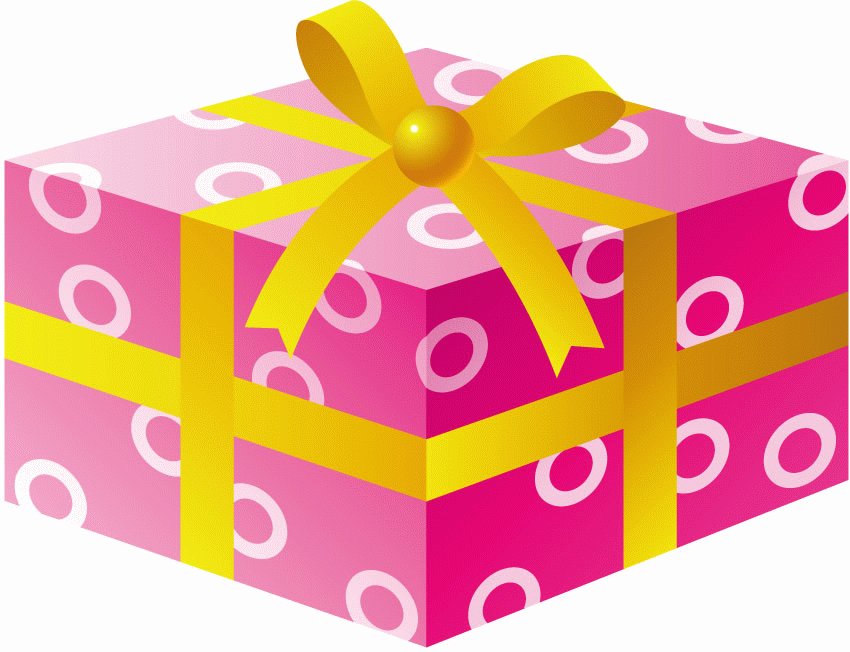 Pink gift box with gold ribbon box Ribbon Vector | Vector Images ...