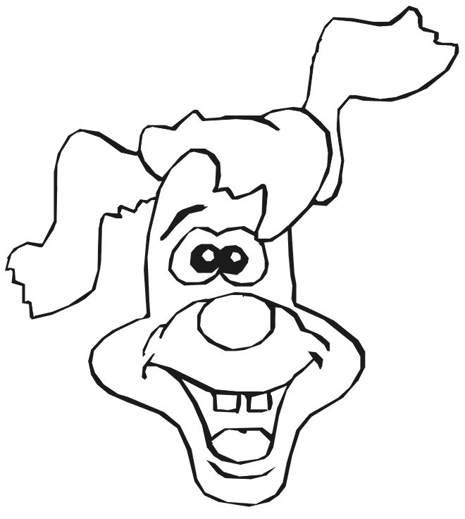 a dog face Colouring Pages