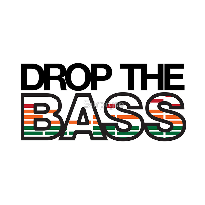 Drop The Bass 02 (Thick Outline)" Throw Pillows by Surpryse ...
