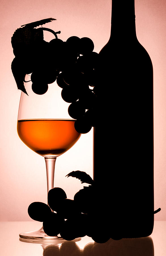 Bottle And Wine Glass by Sirapol Siricharattakul - Bottle And Wine ...