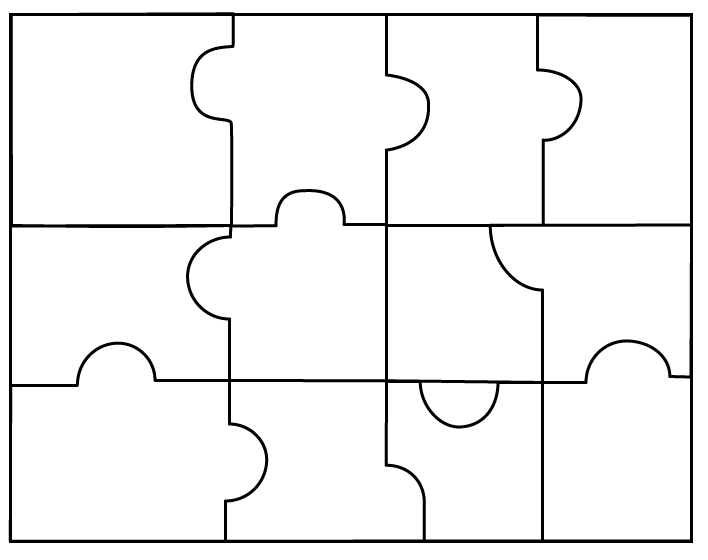 5 Piece Puzzle Template Cliparts co