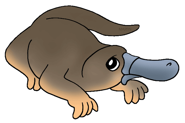 Free Animals Clip Art by Phillip Martin, Platypus