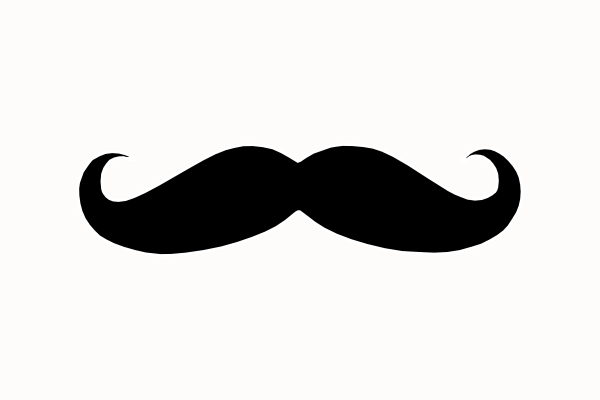 Black Mustache Outline clip art - vector clip art online, royalty ...