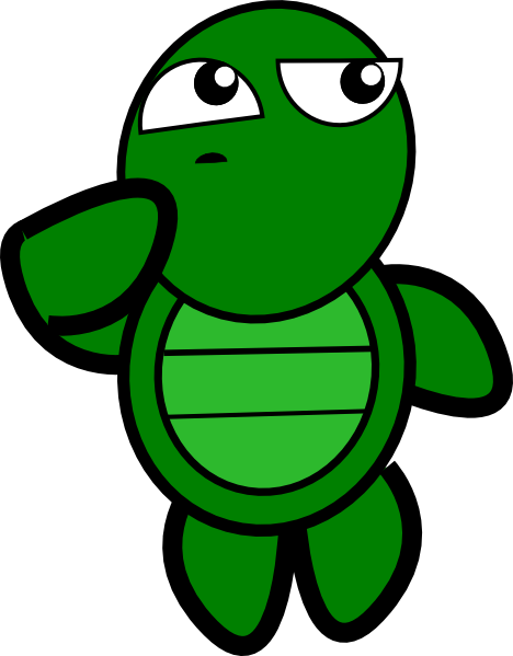 Turtle Thinking clip art - vector clip art online, royalty free ...