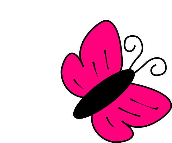 Pink & Black Butterfly clip art - vector clip art online, royalty ...