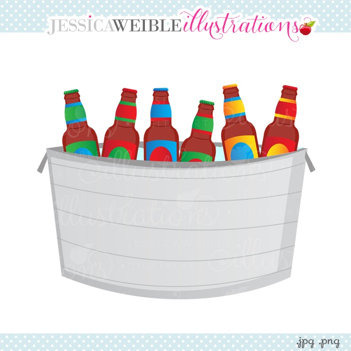 Bucket of Beer Clipart - JW Illustrations