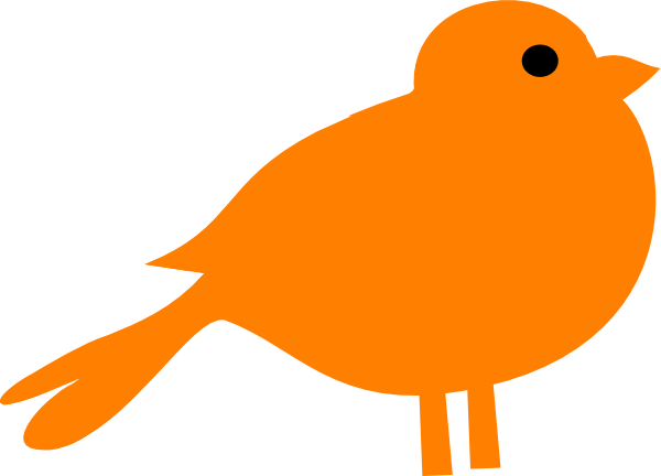 Little Orange Bird clip art - vector clip art online, royalty free ...
