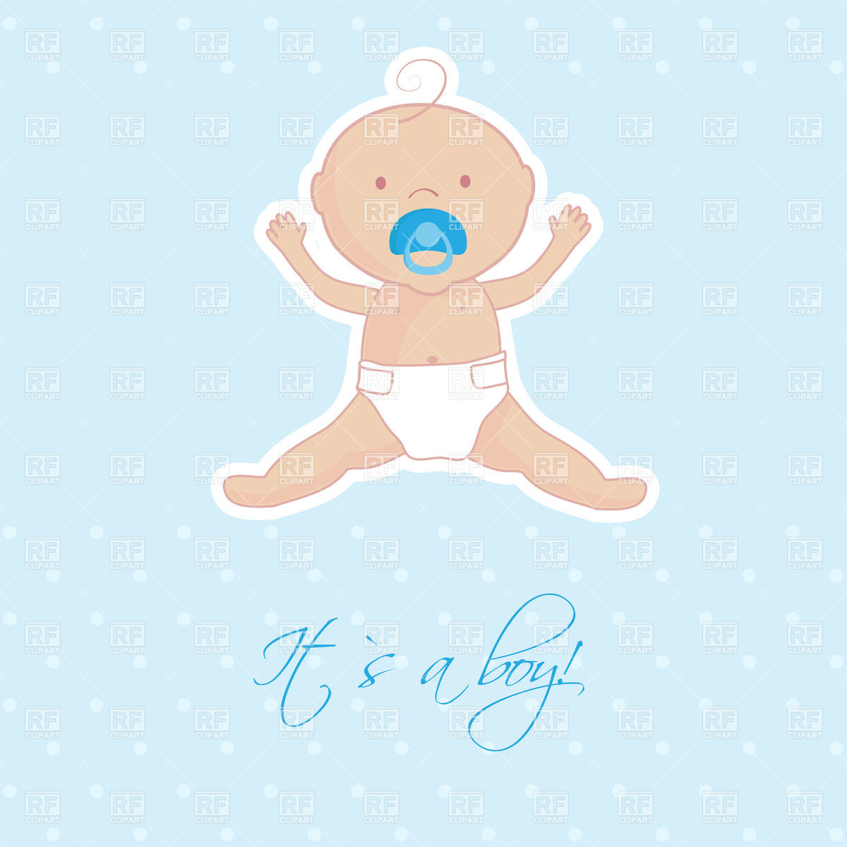 Baby boy with pacifier, People, download Royalty-free vector clip ...