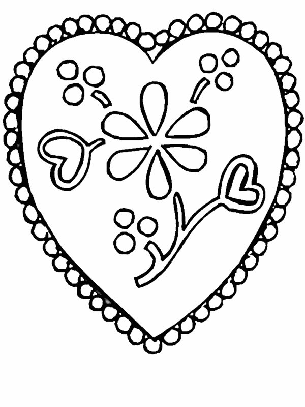 Cartoon Flower Heart Coloring Pages Picture 31   Beautiful Flower ...