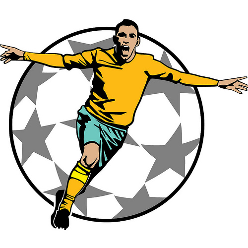 Football Picture Photo: Goal Celebration Vector Image