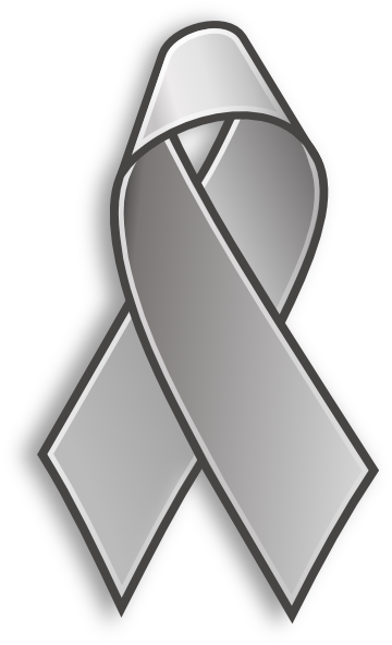 Grey Cancer Ribbon clip art - vector clip art online, royalty free ...