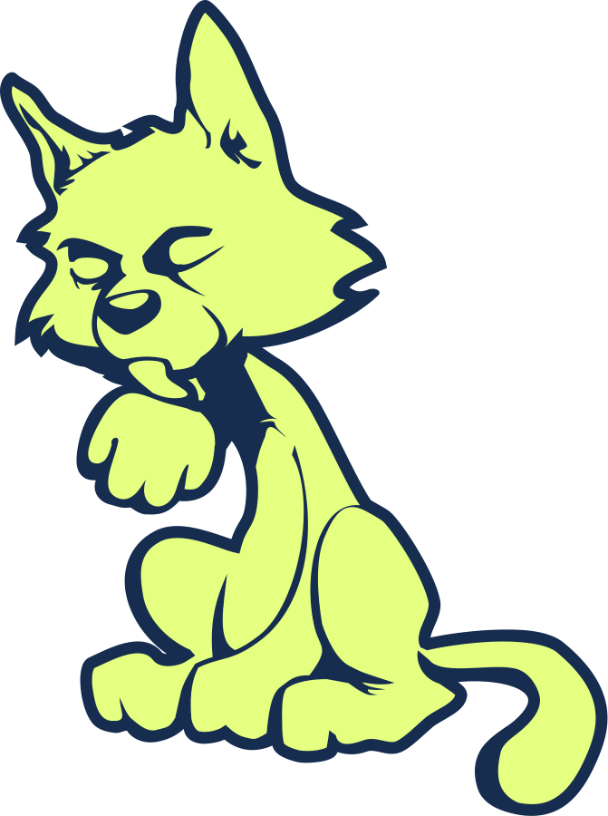 lime cat Clipart, vector clip art online, royalty free design ...