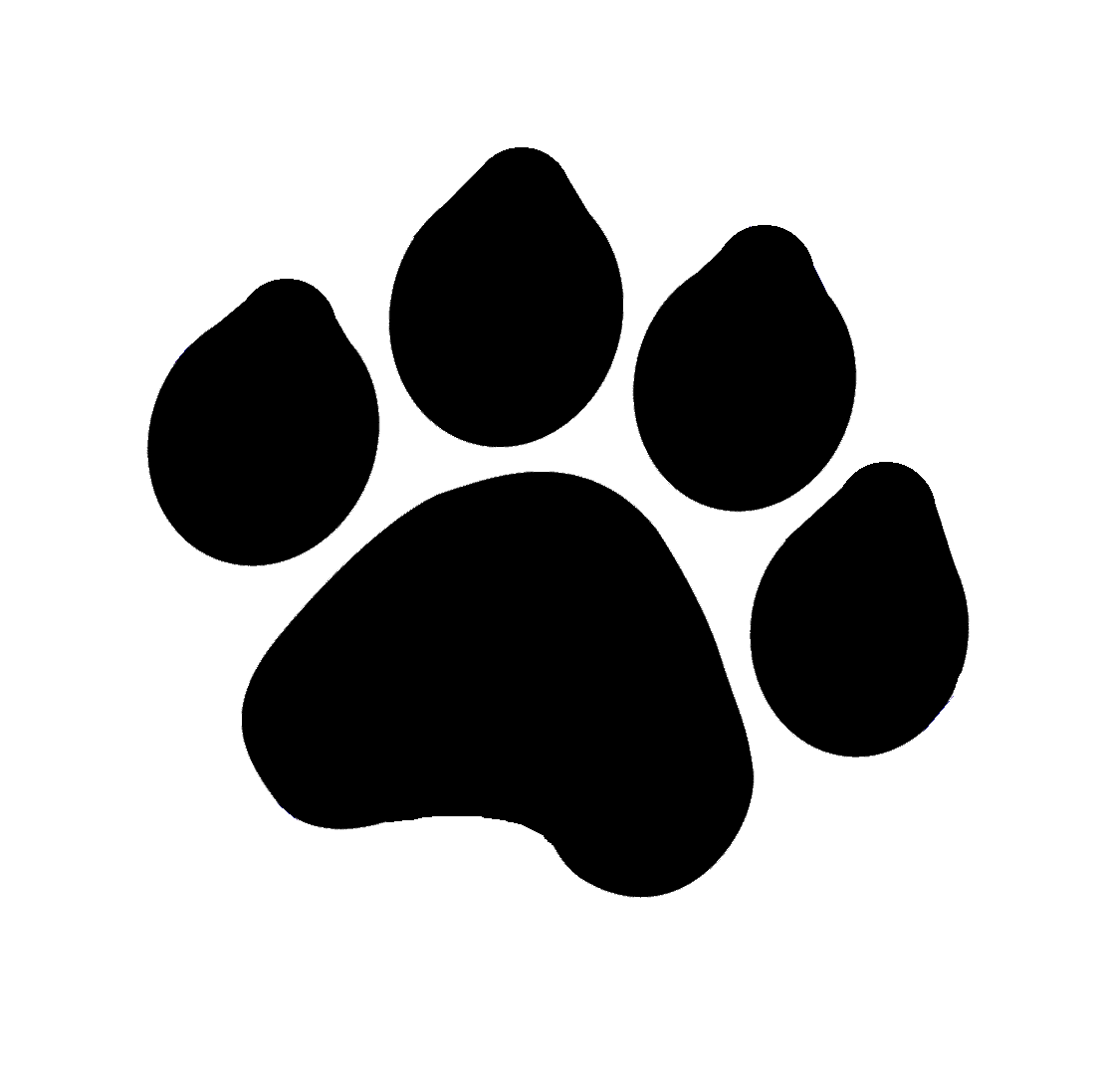Images For > Tiger Paw Outline