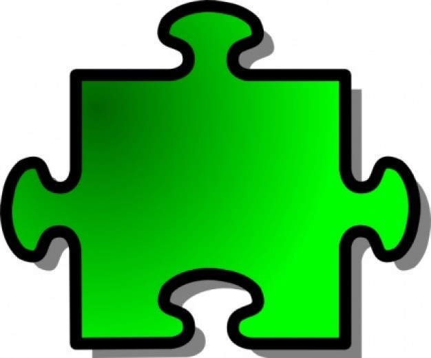 Green Jigsaw Puzzle clip art Vector | Free Download