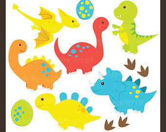 Popular items for dinosaurs clipart on Etsy