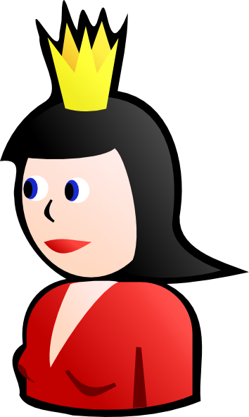 Queen On Card clip art - vector clip art online, royalty free ...