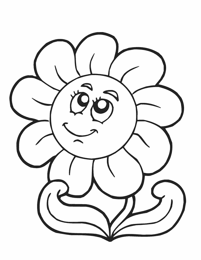 Flower Template For Coloringspring Flower Free Printable Coloring ...