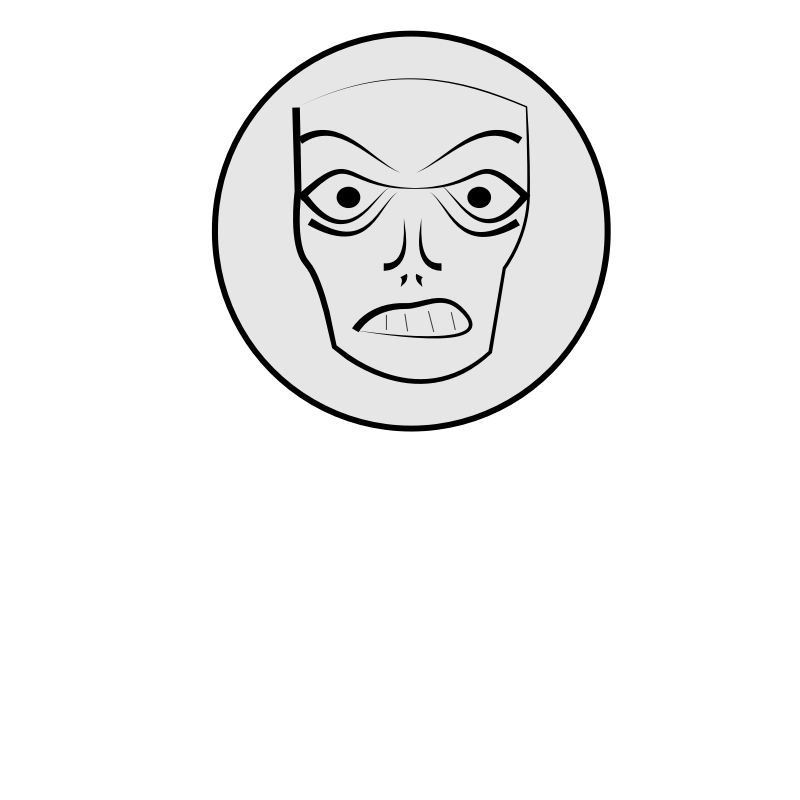 Clipart - Angry Face