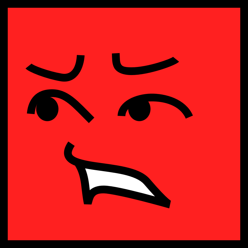 Clipart - Angry face