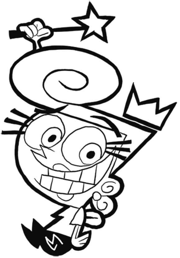 Cartoon Coloring Pages Fairy Odd Parents Wanda And Cosmo - Cartoon ...