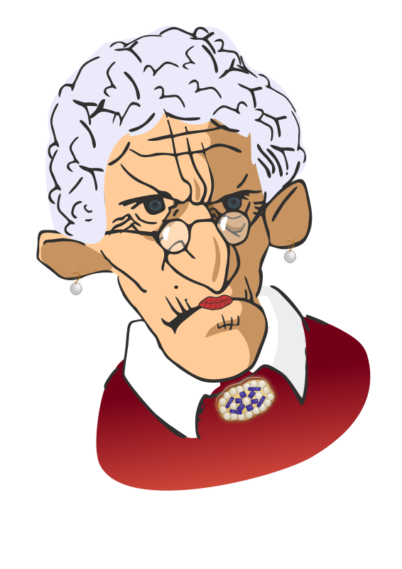 Grumpy Old Woman Cartoon Clipart - Free Clip Art Images