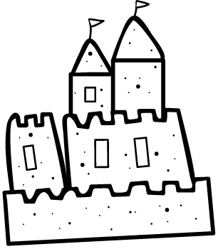Sand Castle Drawing - ClipArt Best